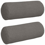 Cuscini a rullo 2 pcs Grigio chiaro  15 x 40 cm