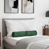 Cuscini a rullo 2 pcs Verde Scuro  15 x 40 cm Tessuto in Cords