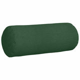 Cuscini a rullo 2 pcs Verde Scuro  15 x 40 cm Tessuto in Cords