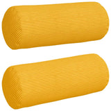 Cuscini a rullo 2 pcs Giallo Chiaro  15 x 40 cm