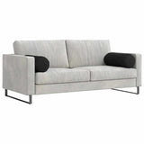 Cuscini a rullo 2 pcs Nero  25 x 70 cm Tessuto