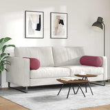 Cuscini a rullo 2 pcs Rosso Vino  25 x 70 cm Tessuto