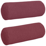 Cuscini a rullo 2 pcs Rosso Vino  25 x 70 cm Tessuto