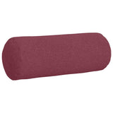 Cuscini a rullo 2 pcs Rosso Vino  25 x 70 cm Tessuto