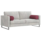 Cuscini a rullo 2 pcs Rosso Vino  25 x 70 cm Tessuto