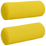 Cuscini a rullo 2 pcs Giallo Chiaro  25 x 70 cm Tessuto