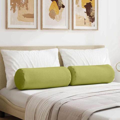 Cuscini a rullo 2 pcs Verde chiaro  25 x 70 cm Tessuto