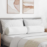 Cuscini a rullo 2 pcs Bianco  25 x 70 cm Tessuto