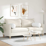 Cuscini a rullo 2 pcs Bianco  25 x 70 cm Tessuto