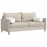 Cuscini a rullo 2 pcs Bianco  25 x 70 cm Tessuto