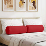 Cuscini a rullo 2 pcs Rosso  25 x 70 cm Tessuto