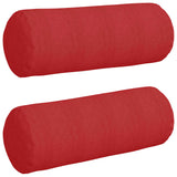 Cuscini a rullo 2 pcs Rosso  25 x 70 cm Tessuto