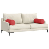 Cuscini a rullo 2 pcs Rosso  25 x 70 cm Tessuto