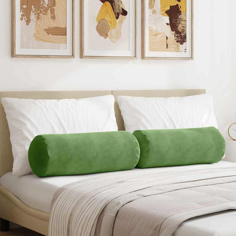 Cuscini a rullo 2 pcs Verde chiaro  25 x 70 cm