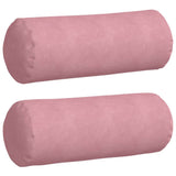 Cuscini a rullo 2 pcs Rosa  25 x 70 cm Tessuto in Cords