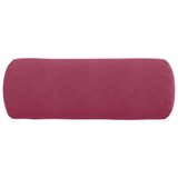 Cuscini a rullo 2 pcs Rosso Vino  25 x 70 cm Tessuto in Cords