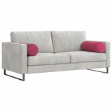 Cuscini a rullo 2 pcs Rosso Vino  25 x 70 cm Tessuto in Cords