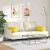 Cuscini a rullo 2 pcs Giallo  25 x 70 cm Tessuto in Cords