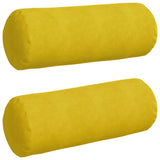 Cuscini a rullo 2 pcs Giallo  25 x 70 cm Tessuto in Cords