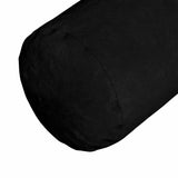Cuscini a rullo 2 pcs Nero  25 x 70 cm Tessuto in Microfibra