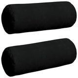 Cuscini a rullo 2 pcs Nero  25 x 70 cm Tessuto in Microfibra