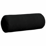 Cuscini a rullo 2 pcs Nero  25 x 70 cm Tessuto in Microfibra