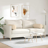 Cuscini a rullo 2 pcs Crema  25 x 70 cm Tessuto in Microfibra