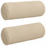Cuscini a rullo 2 pcs Crema  25 x 70 cm Tessuto in Microfibra