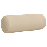 Cuscini a rullo 2 pcs Crema  25 x 70 cm Tessuto in Microfibra