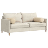 Cuscini a rullo 2 pcs Crema  25 x 70 cm Tessuto in Microfibra