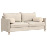 Cuscini a rullo 2 pcs Beige  25 x 70 cm Tessuto in Microfibra