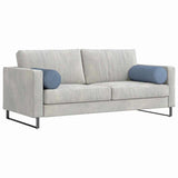 Cuscini a rullo 2 pcs Blu  25 x 70 cm Tessuto in Cords