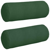 Cuscini a rullo 2 pcs Verde Scuro  25 x 70 cm Tessuto in Cords