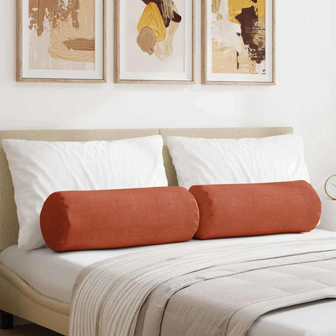 Cuscini a rullo 2 pcs Rosso Arancio  25 x 70 cm