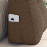 Cuscino per Schiena Marrone 45 x 24 x 50 cm Tessuto