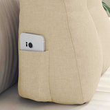 Cuscino per Schiena Crema 45 x 24 x 50 cm Tessuto