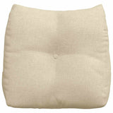 Cuscino per Schiena Crema 45 x 24 x 50 cm Tessuto