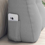 Cuscino per Schiena Grigio Nuvola 45 x 24 x 50 cm Tessuto