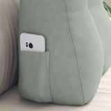 Cuscino per Schiena Grigio chiaro 45 x 24 x 50 cm Velluto