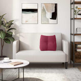 Cuscino per Schiena Rosso Vino 45 x 24 x 50 cm Velluto