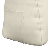 Cuscino per Schiena Crema 45 x 24 x 50 cm Velluto