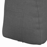 Cuscino per Schiena Grigio scuro 60 x 24 x 50 cm Tessuto