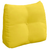 Cuscino per Schiena Giallo Chiaro 60 x 24 x 50 cm Tessuto