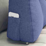 Cuscino per Schiena Blu jeans 60 x 24 x 50 cm Tessuto