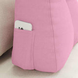 Cuscino per Schiena Rosa 60 x 24 x 50 cm Tessuto