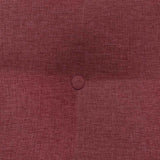 Cuscino per Schiena Rosso Vino 80 x 24 x 50 cm Tessuto