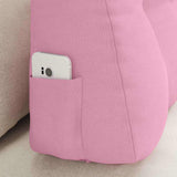 Cuscino per Schiena Rosa 80 x 24 x 50 cm Tessuto