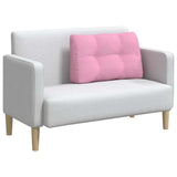 Cuscino per Schiena Rosa 80 x 24 x 50 cm Tessuto