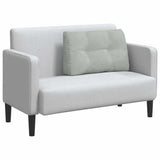 Cuscino per Schiena Grigio chiaro 80 x 24 x 50 cm Velluto