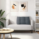 Cuscino per Schiena Grigio scuro 80 x 24 x 50 cm Velluto